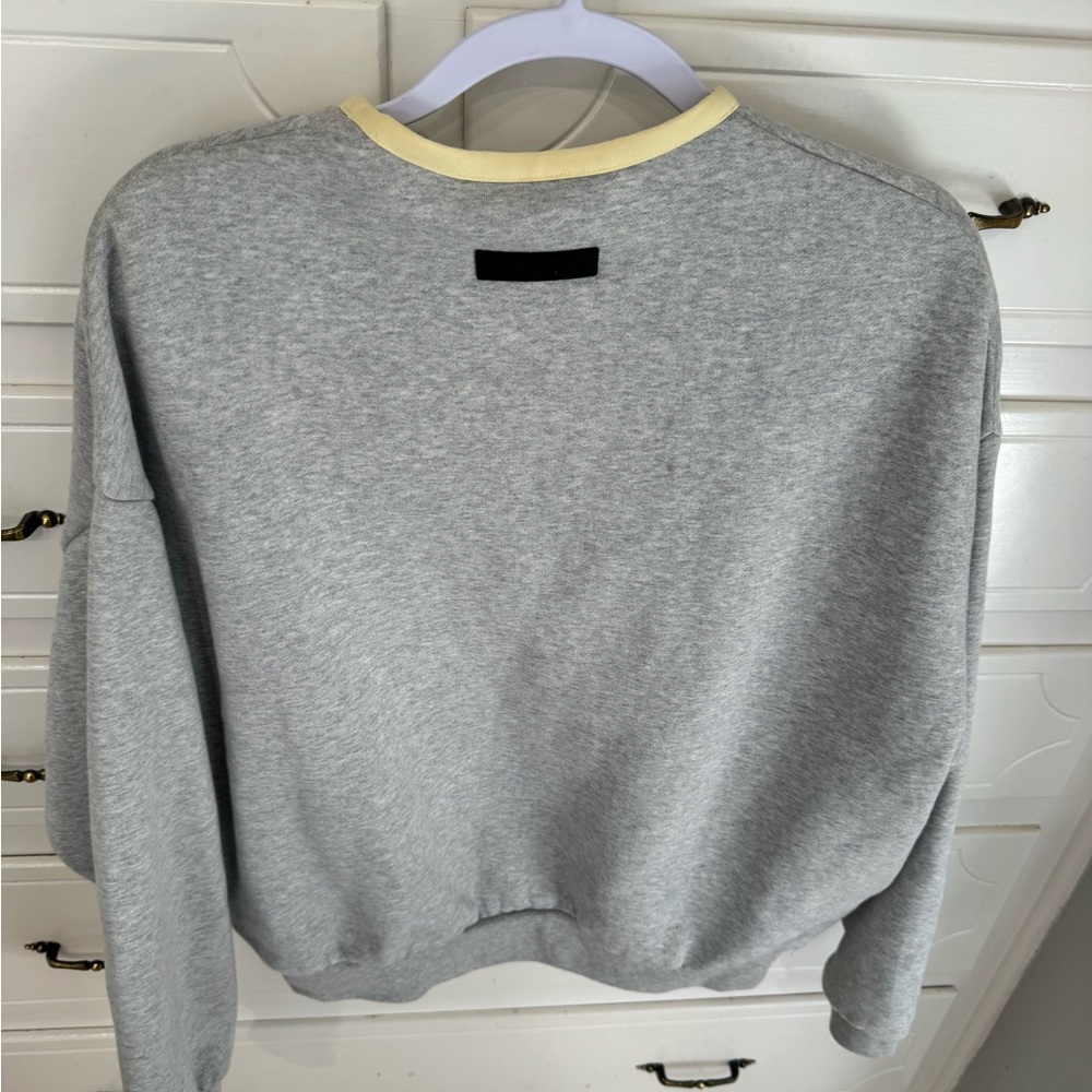 Fear of God Gray and Yellow Crew Neck Sweater - Picture 2 of 5